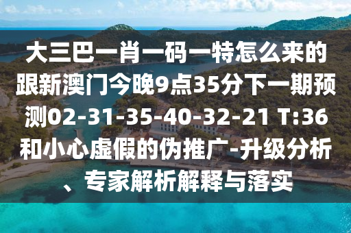 大三巴一肖一碼一特怎么來(lái)的跟新澳門(mén)今晚9點(diǎn)35分下一期預(yù)測(cè)02-31-35-40-32-21 T:36和小心虛假的偽推廣-升級(jí)分析、專家解析解釋與落實(shí)
