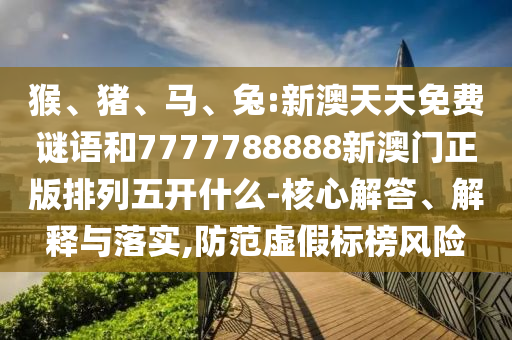 猴、豬、馬、兔:新澳天天免費(fèi)謎語(yǔ)和7777788888新澳門正版排列五開什么-核心解答、解釋與落實(shí),防范虛假標(biāo)榜風(fēng)險(xiǎn)