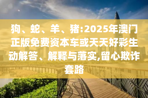 狗、蛇、羊、豬:2025年澳門正版免費(fèi)資本車或天天好彩生動(dòng)解答、解釋與落實(shí),留心欺詐套路