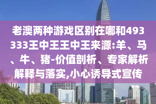 老澳兩種游戲區(qū)別在哪和493333王中王王中王來源:羊、馬、牛、豬-價(jià)值剖析、專家解析解釋與落實(shí),小心誘導(dǎo)式宣傳