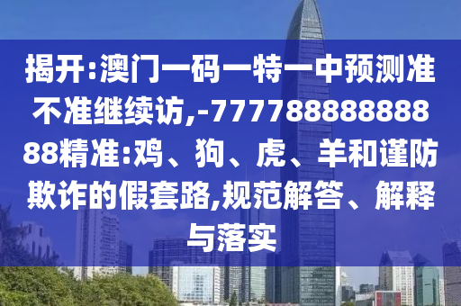 揭開:澳門一碼一特一中預(yù)測(cè)準(zhǔn)不準(zhǔn)繼續(xù)訪,-77778888888888精準(zhǔn):雞、狗、虎、羊和謹(jǐn)防欺詐的假套路,規(guī)范解答、解釋與落實(shí)