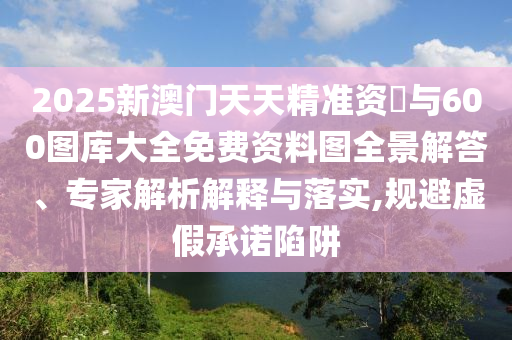 2025新澳門天天精準(zhǔn)資枓與600圖庫(kù)大全免費(fèi)資料圖全景解答、專家解析解釋與落實(shí),規(guī)避虛假承諾陷阱